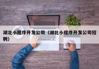 湖北小程序開發(fā)公司（湖北小程序開發(fā)公司招聘）