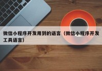 微信小程序開發(fā)用到的語(yǔ)言（微信小程序開發(fā)工具語(yǔ)言）